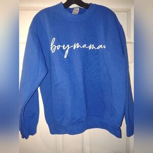 Boy Mama Crewneck Sweatshirt - Royal Blue
